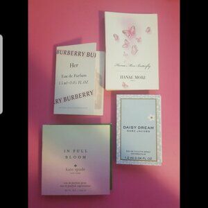 Perfume samples- new Burberry, Kate Spade, Marc Jacobs, Hanae Mori